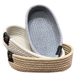 3-Piece Cotton Storage Basket Set ( Multicolor)