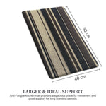 Cuba PVC Door Mats Anti Fatigue - Stripe Black (40x60 cm)