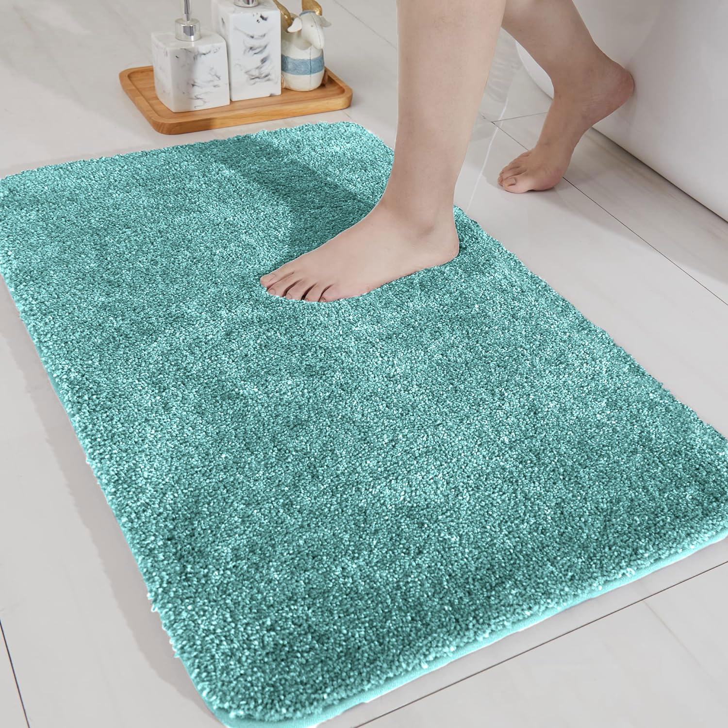 Microfibre Bath Mat For Home 40x60 cm Aqua