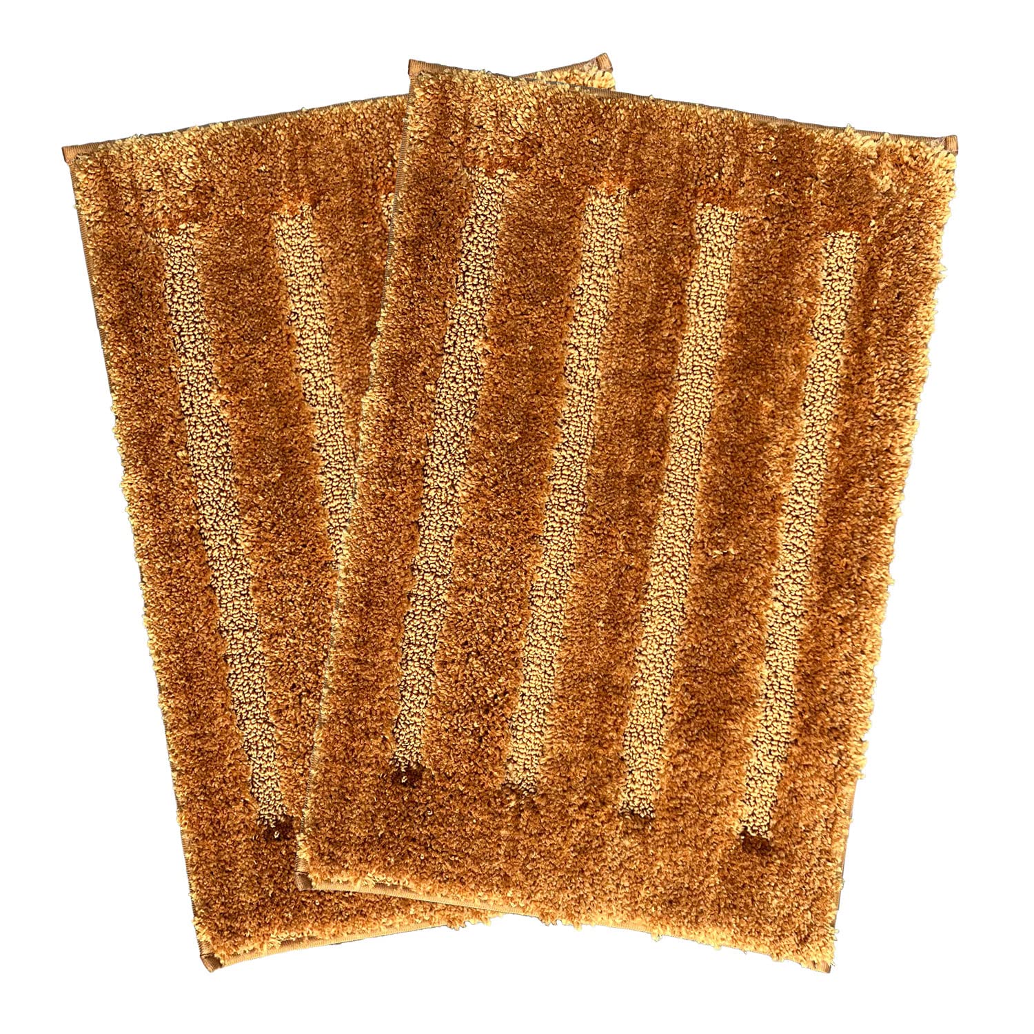 Bathmat 2500 GSM Microfiber Pack of 2 (40cm x 60cm, Gold)
