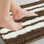 Florida Bath Mat 2200 GSM Pack of 2 (38x58 cm ,Brown)