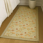 Polyester Floral Mist Runner for Bedroom (2x5 Feet, Multicolor)
