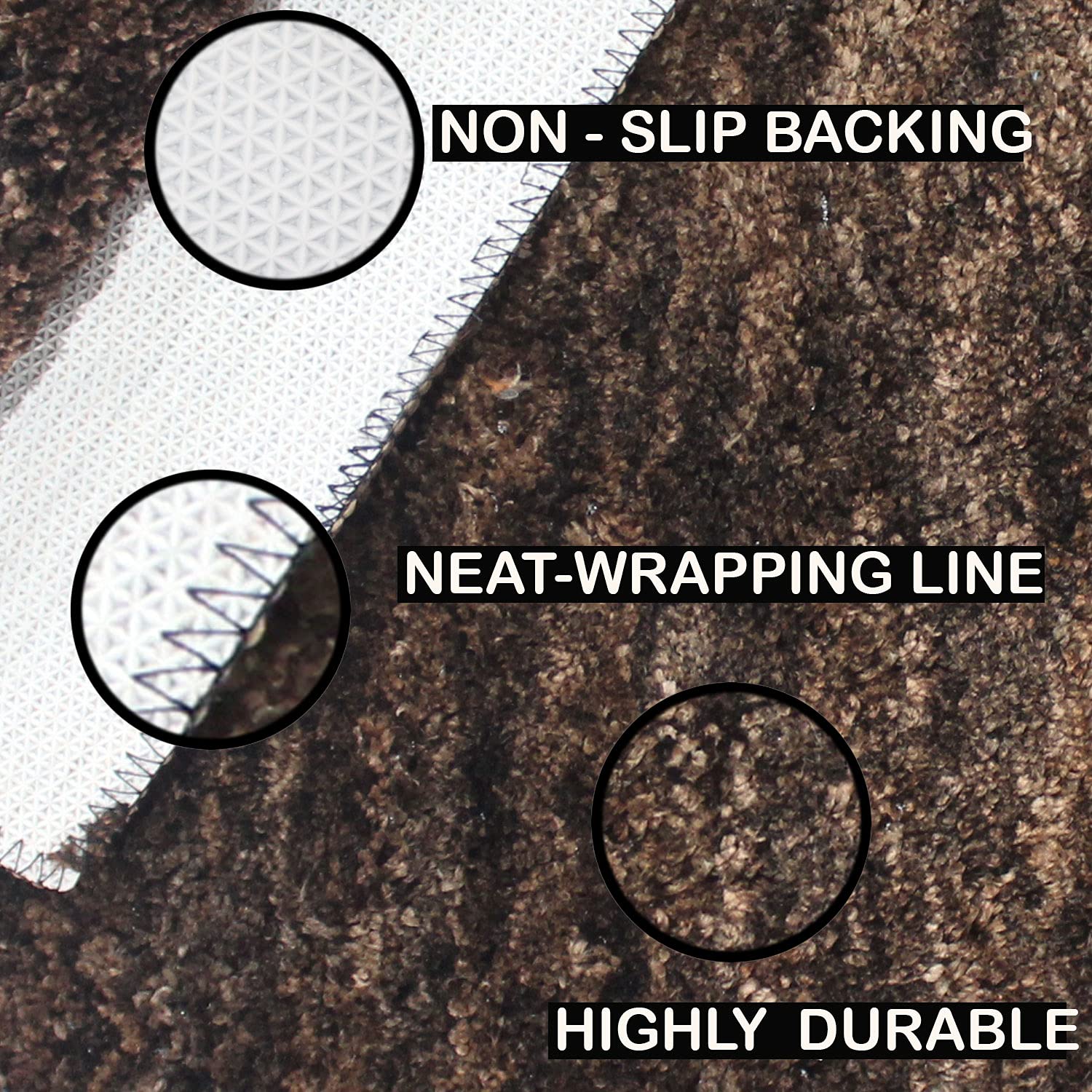 Norway Mats for Bathroom 1700 GSM Microfiber(38cm x 58cm, Cocoa, )