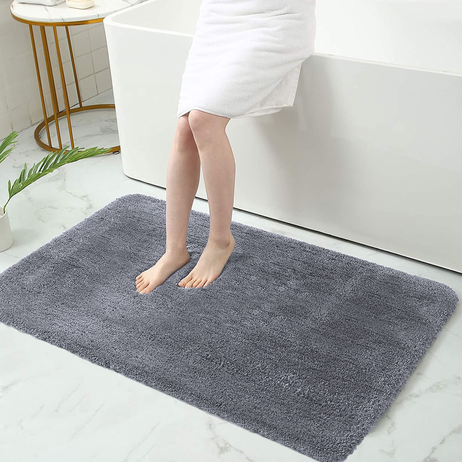 Sensuous Bathmat for Bathroom 2500 GSM (Grey, 60cm x 90cm)