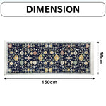 Polyester Floor Runner Midnight Garden Pattern Multi Color 150x56cm