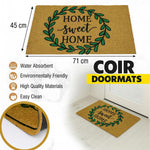 Coir Doormat for Home Entrance (Home Sweet Home Print ,71x45 cm)