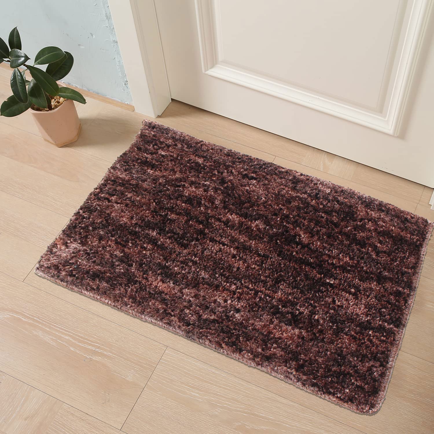 Bath Mat For Bathroom 1600 GSM Microfiber (38X58 cm, Chocolate)