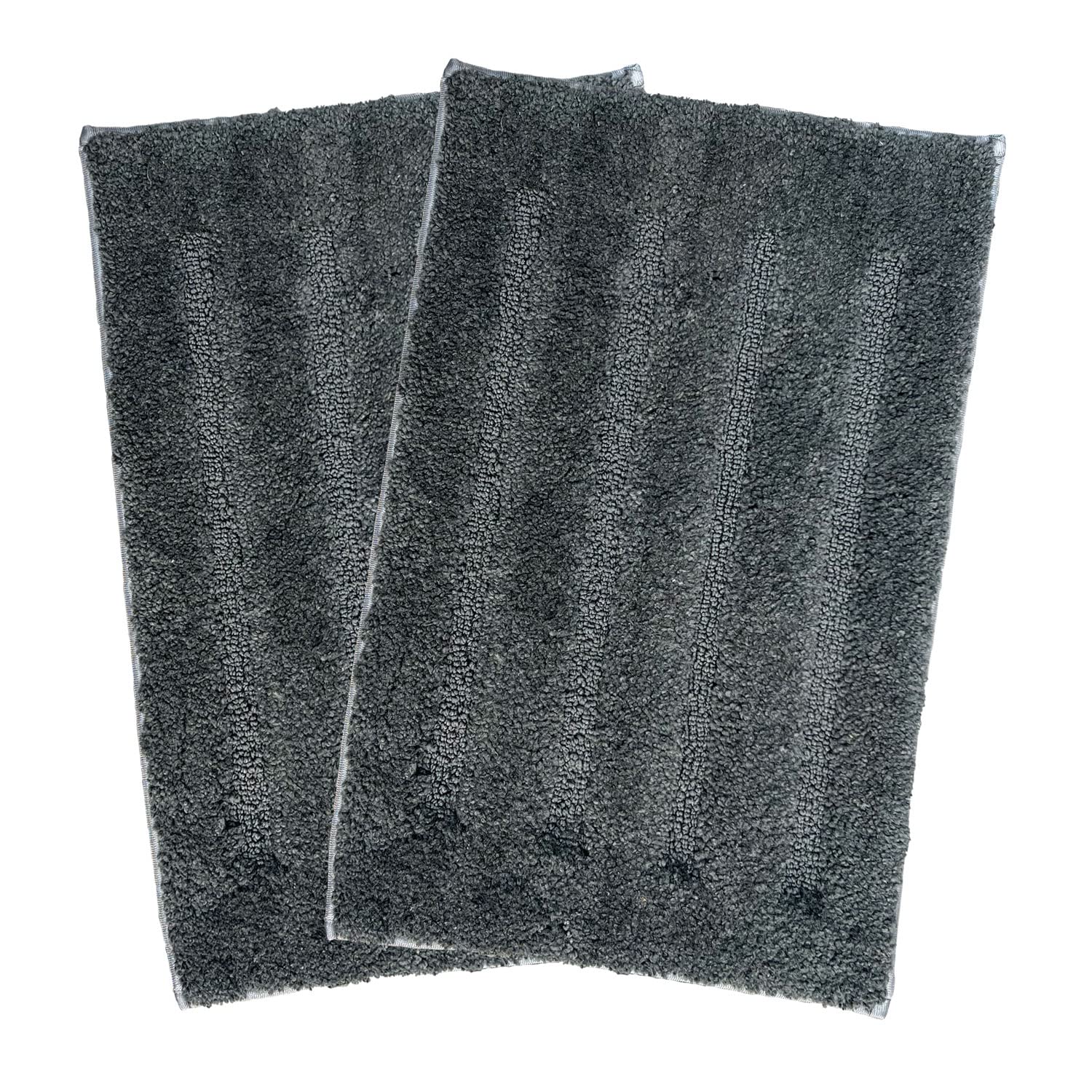 Bathmat 2500 GSM Microfiber Pack of 2 (Grey, 40cm x 60cm)