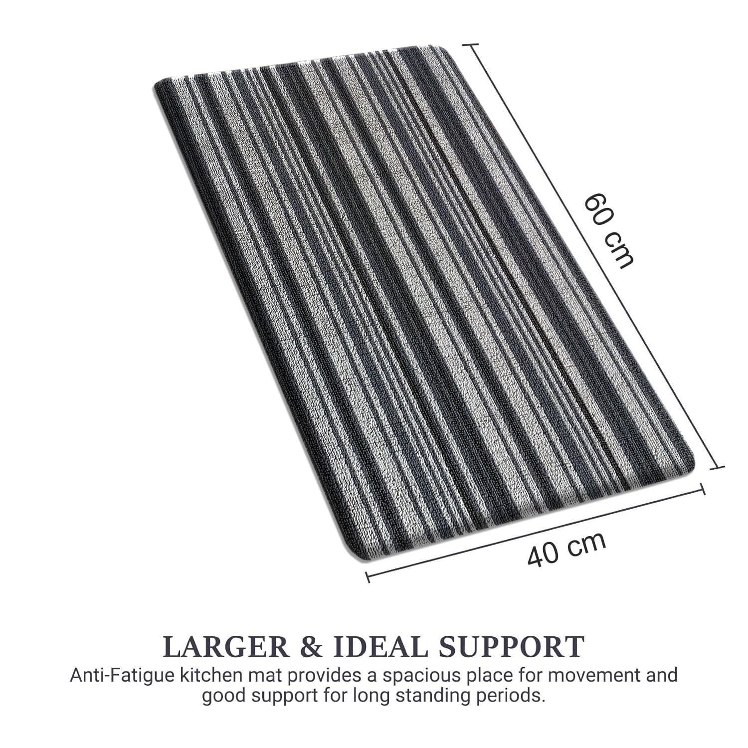 Cuba PVC Door Mats Anti Fatigue - Stripe Blue (40x60 cm)