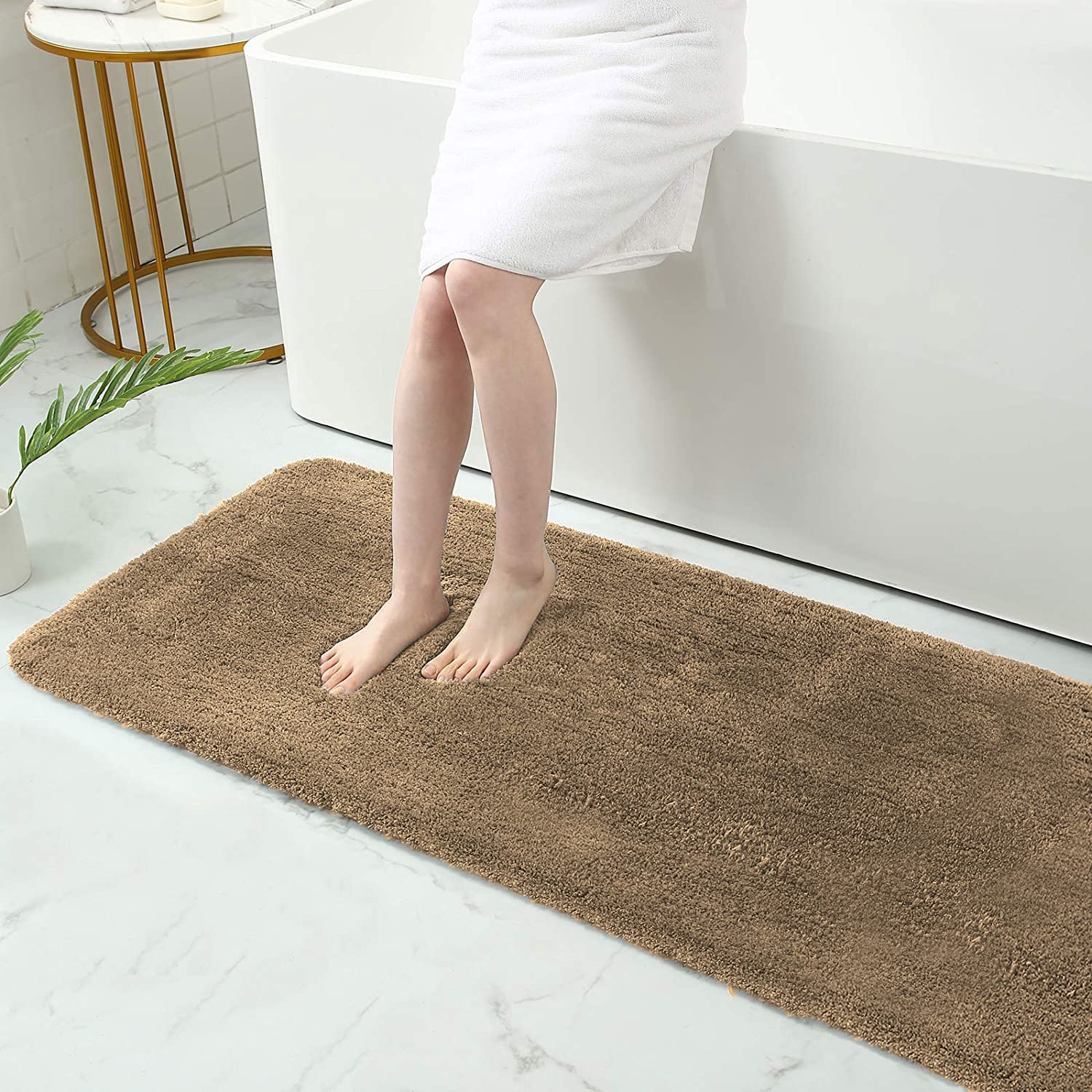 Sensuous Runner 2500 GSM Microfiber Anti Skid (Anti-Gold, 2ft x 5ft)