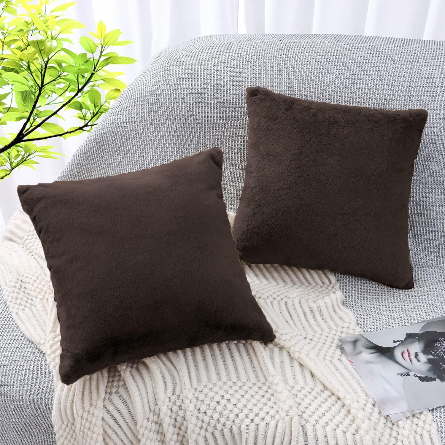 Cushion Cover 16 inch x 16 inch Chocolate
