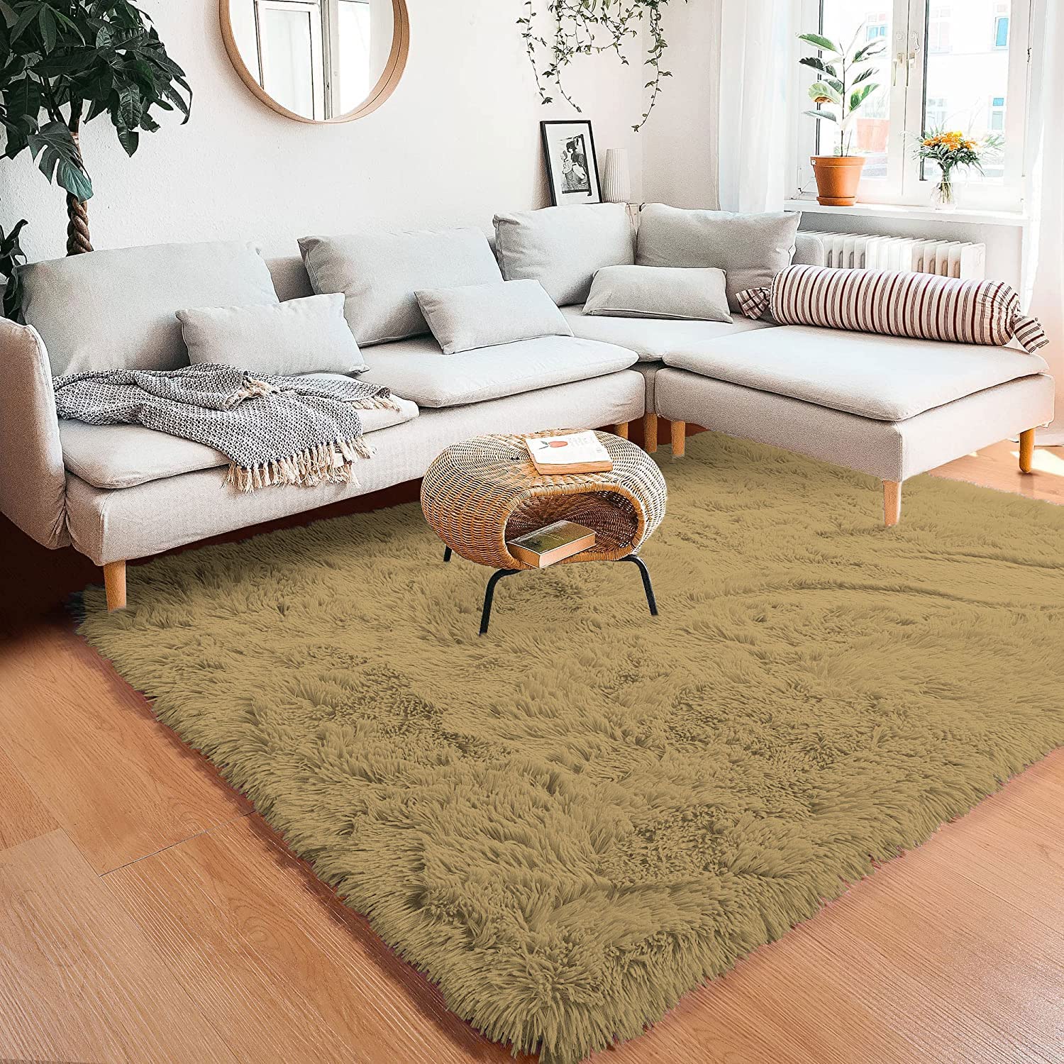 Marino Carpet Fur 2000 GSM (3x5 Ft, Anti Gold)