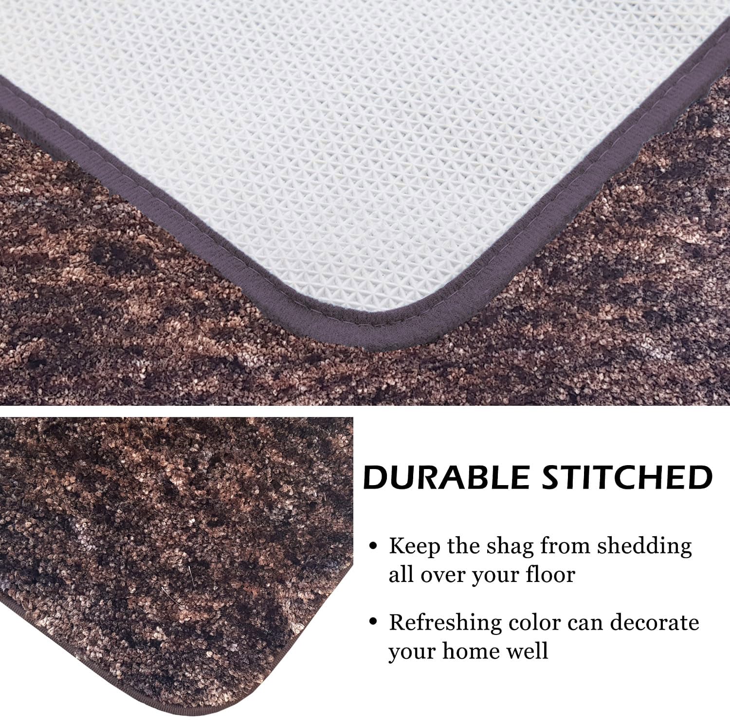 Hawaii Bath mat Anti Skid (Cocoa, 45 x 75 Cm)