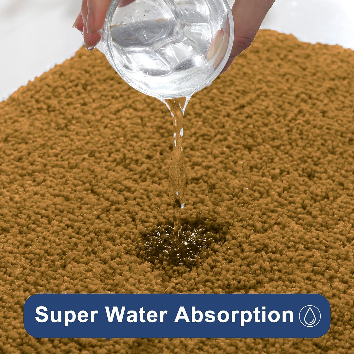 Newman Microfiber Bathmat 2500 GSM (45X75 Cm,Gold)