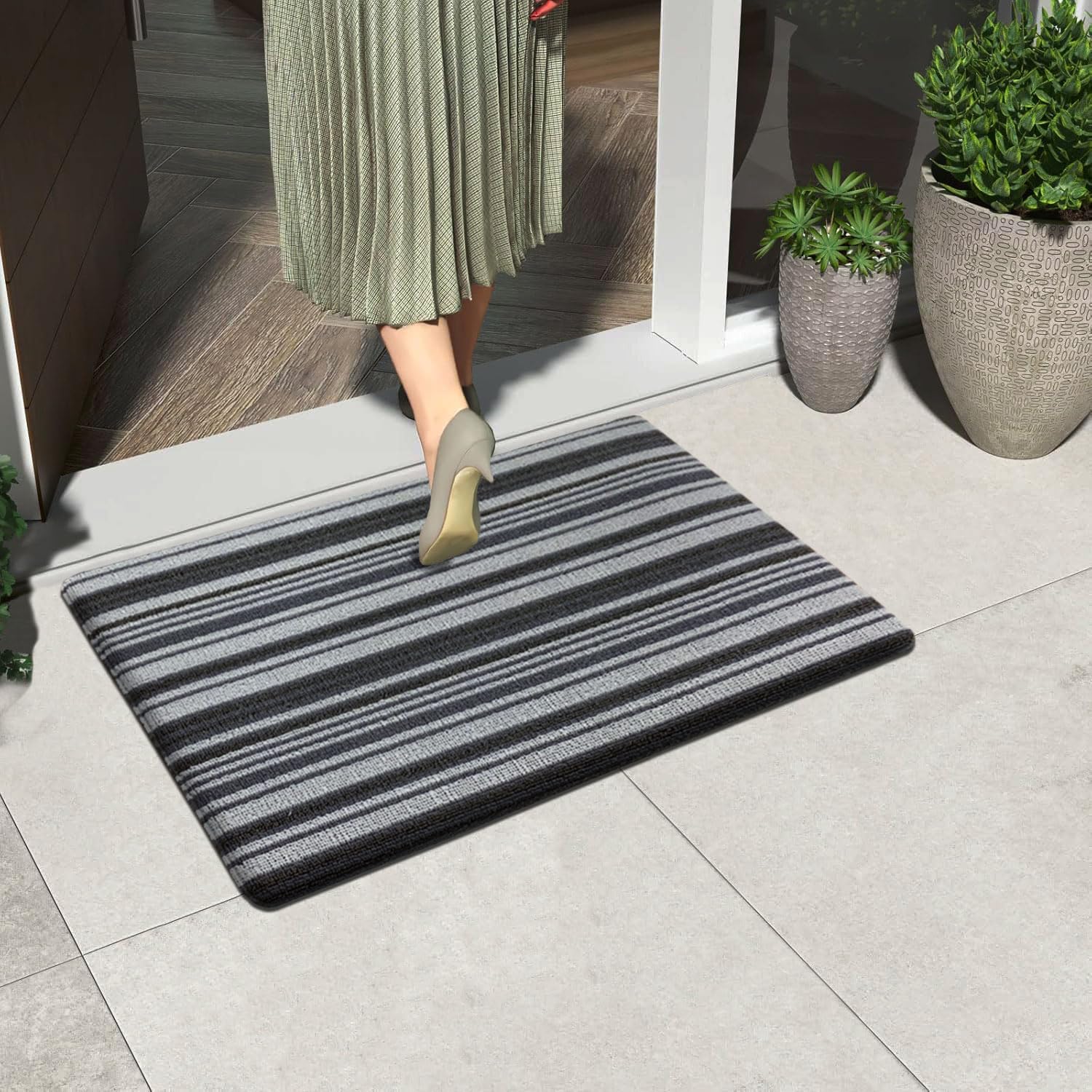 Cuba PVC Door Mats Anti Fatigue - Stripe Blue (40x60 cm)