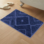 Bath Mat Classic Diamond Microfiber 2200 GSM (40x60 cm, Blue )