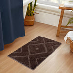 Bath Mat Classic Diamond Microfiber 2200 GSM (40x60 cm, Chocolate )