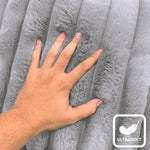 Luxurious Plush Cushion Cover (16 Inch x 16 Inch, Grey)