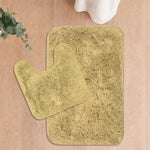 Marino Fur Contour Bath Mat Mat Set of 2 (Gold 40x60 cm & 40x45)