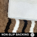 Belgium Bath Mat Super Soft Microfiber 2200 GSM Pack of 2 (38x58 cm ,Coffee)