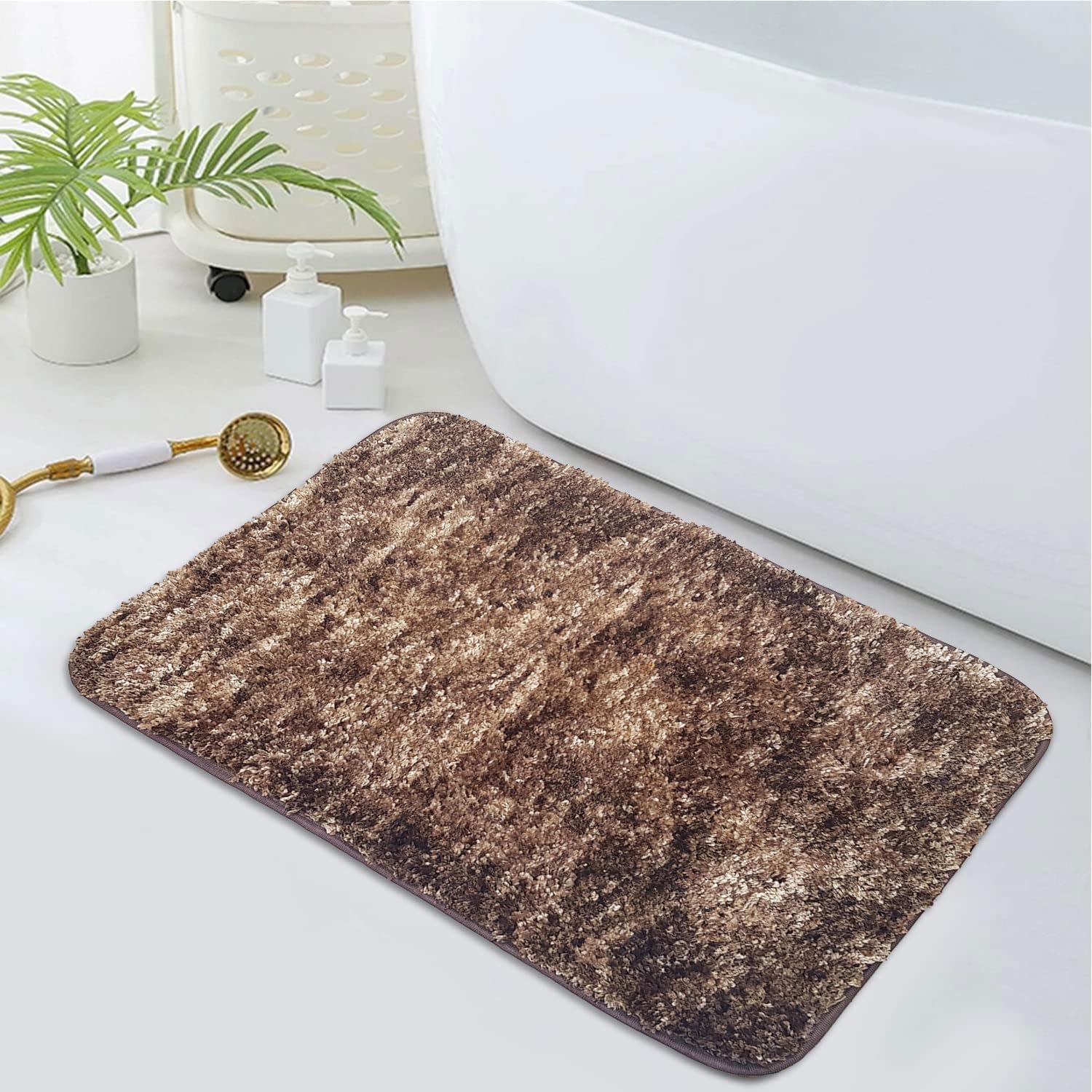 Hawaii Bath mat Anti Skid (Rock Brown, 45 x 75 Cm)