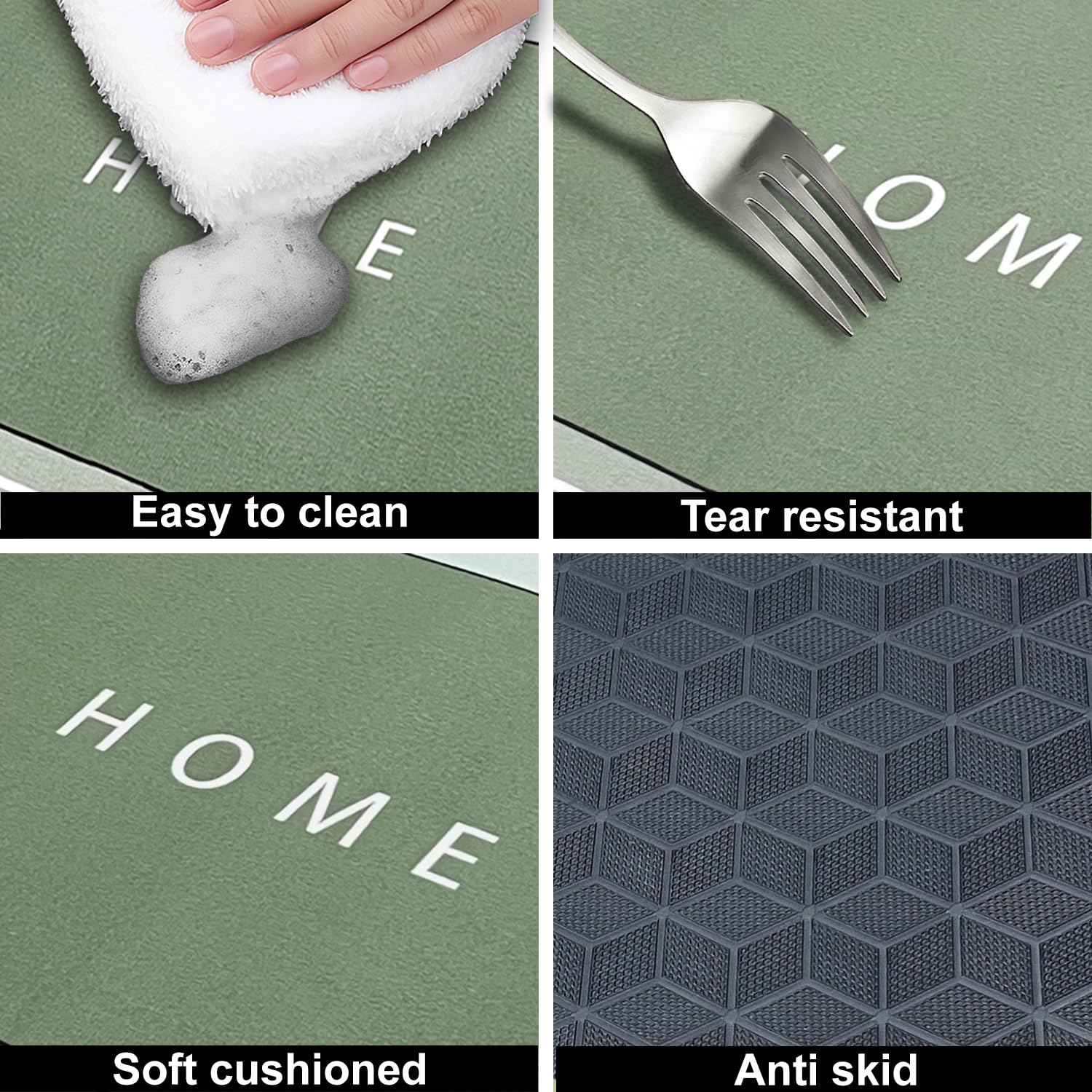 Rubber Doormat Anti Slip (Home Design ,35x58 cm)