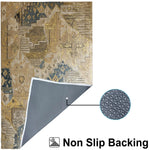 Polyester Abstract Carpet Anti Skid  (3x5 Feet, Multicolor)