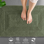 Paris Mat Bath Mat 3200 GSM Cotton Super Soft Absorbent (Pista, 40 x 60 Cm)