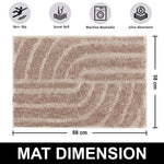 Scotland Maze Cut Bathmat Mat Pack Of 2 (38x58 cm , Beige)