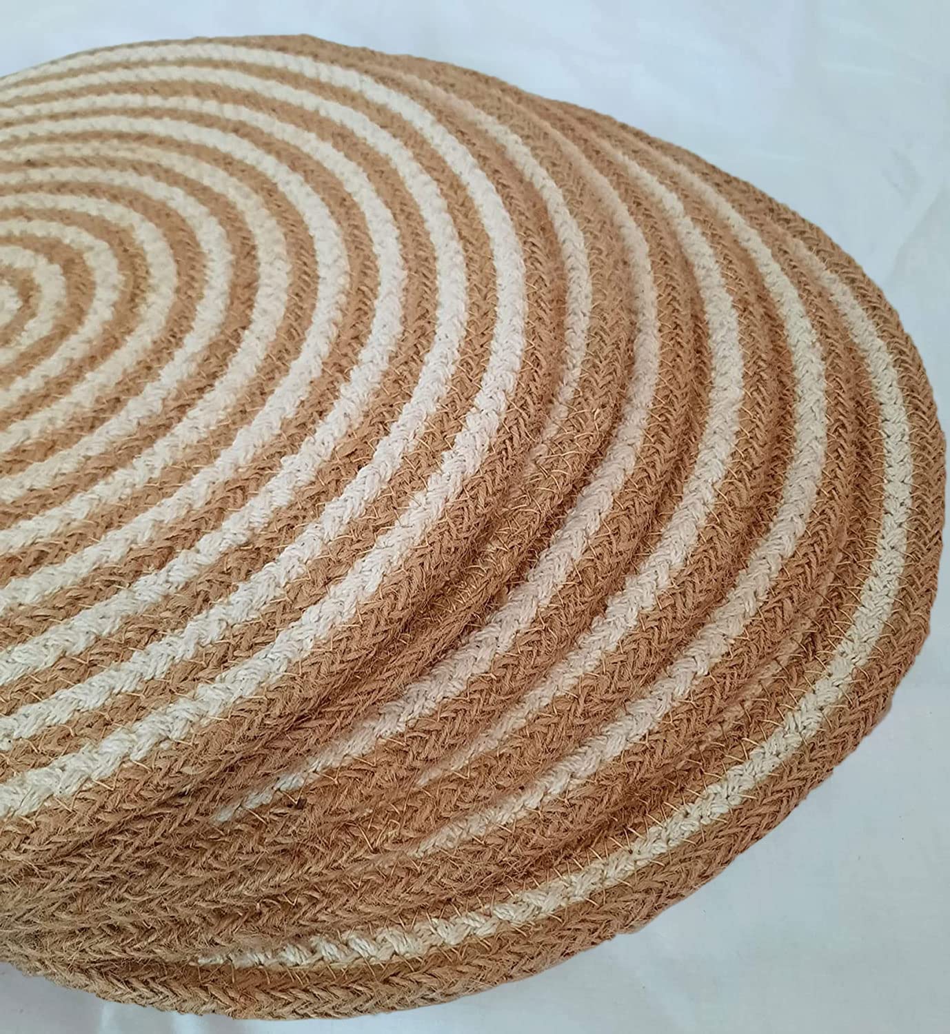 Natural Jute Placemat for Dining Table Set of 2 (Beige, 15x15 Inch)