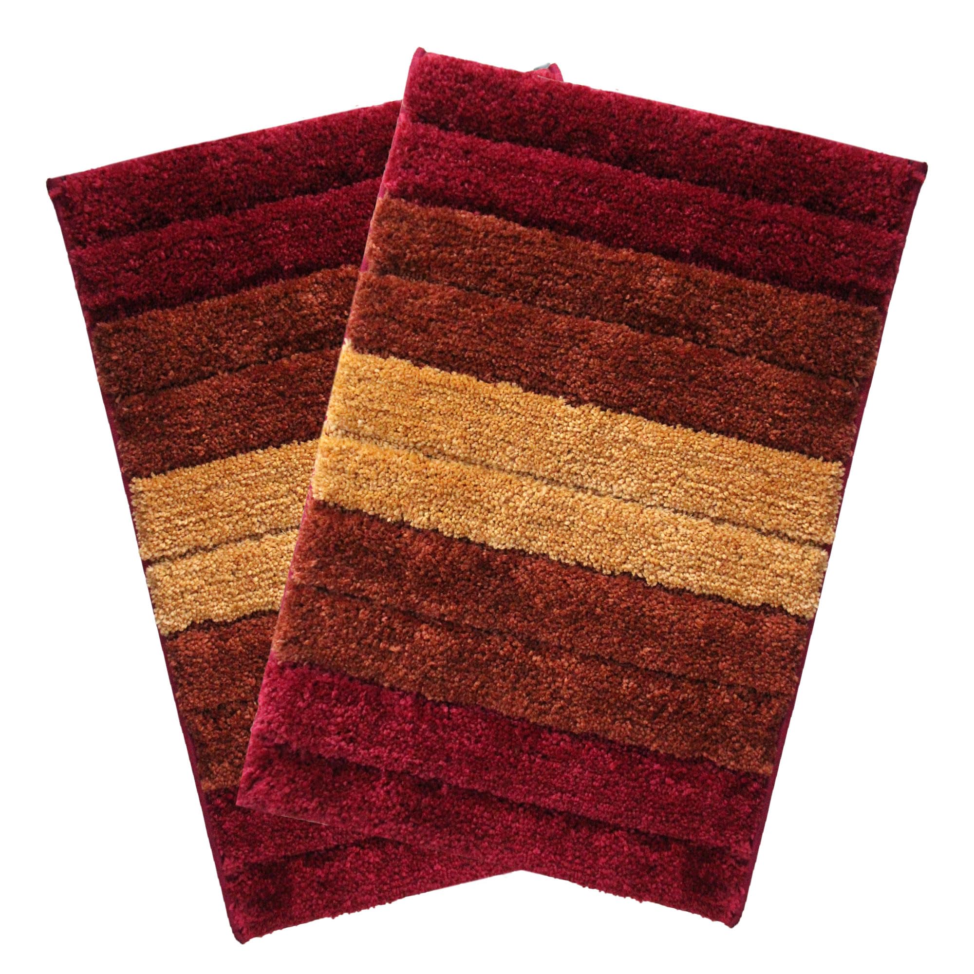 Luxury Bath Mat for Bathroom Pack of 2 (40X60 Cm ,Cherry)