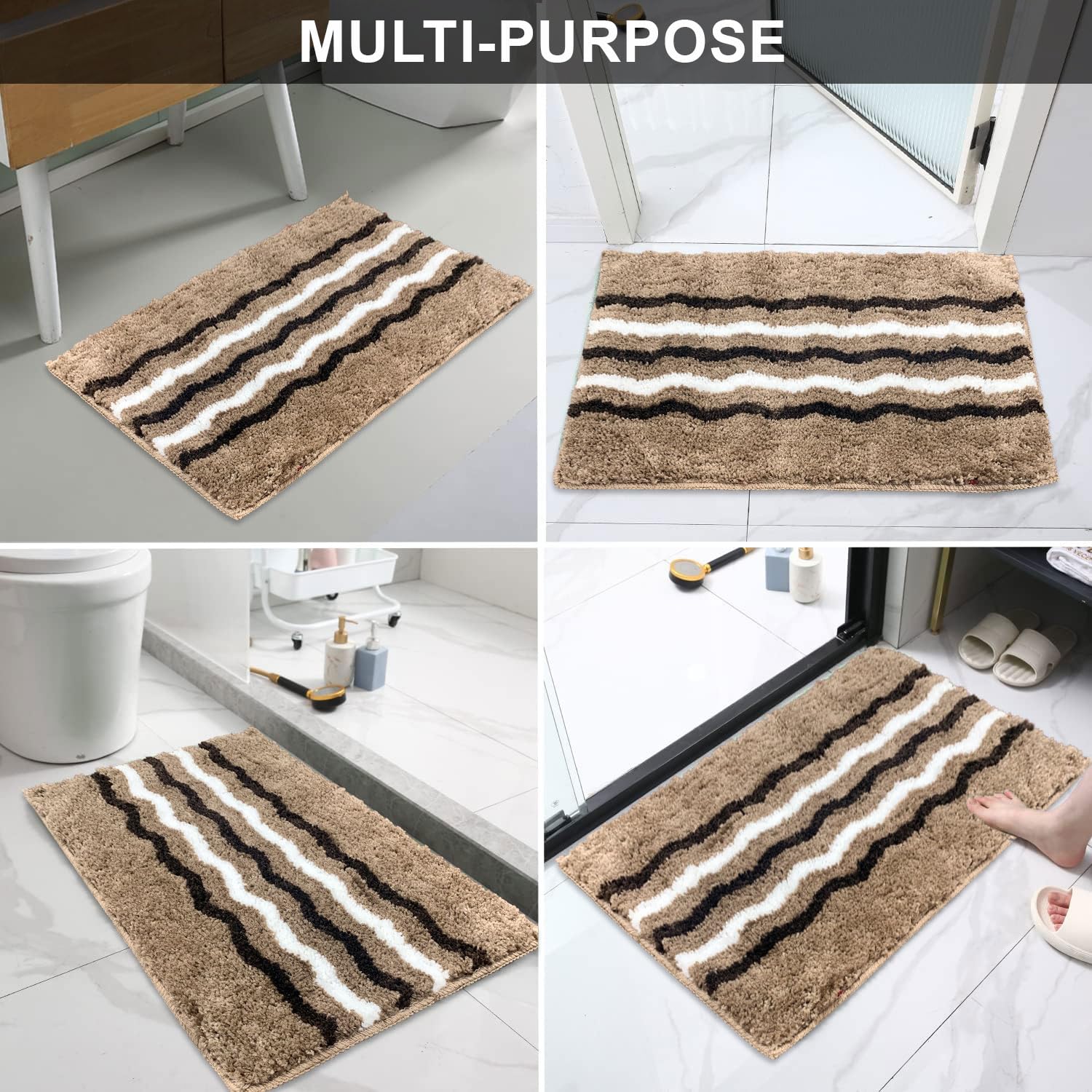 Belgium Bath Mat ( 38x58 cm, Coffee)