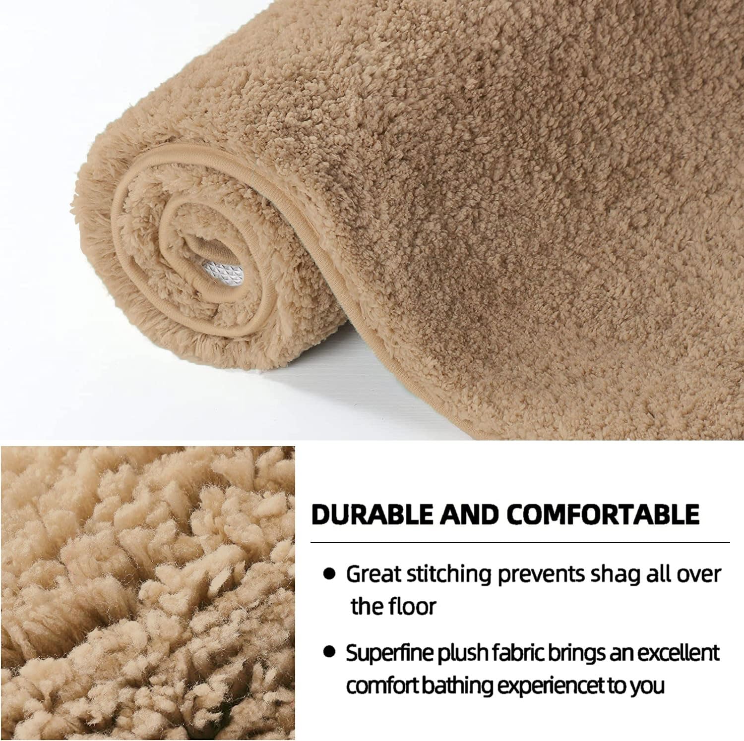 Vegas Microfiber Runner For Bedroom (2X5 Ft,Gold)