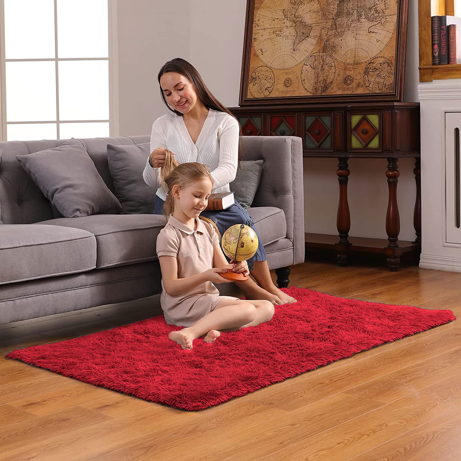 Doormats Marino Fur 2000 GSM (60x90 cm, Maroon)