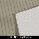 Stripe Rabbit Fur Carpet for Livingroom (4x6 Feet, Taupe)