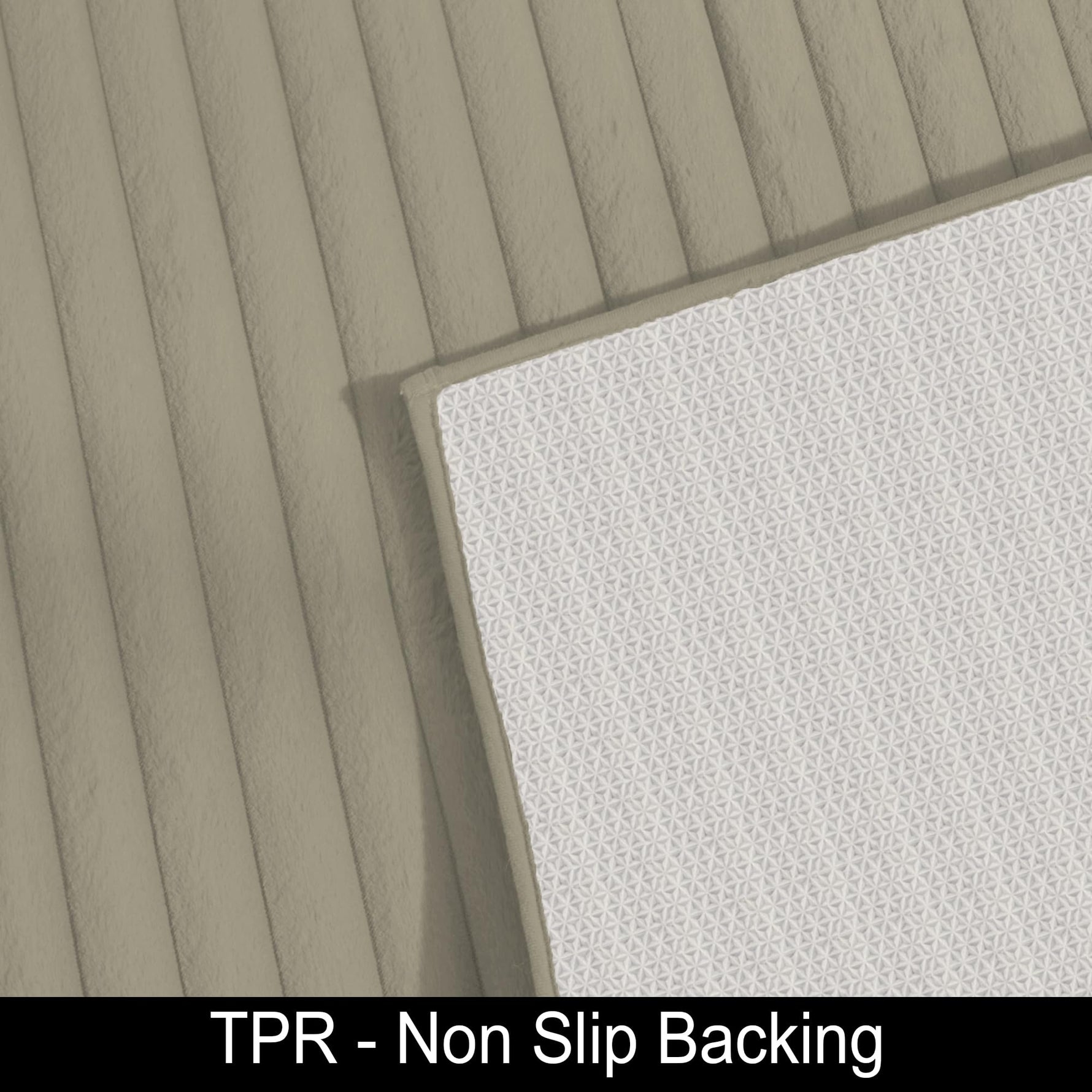 Stripe Rabbit Fur Carpet for Livingroom (4x6 Feet, Taupe)