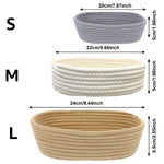3-Piece Cotton Storage Basket Set ( Multicolor)