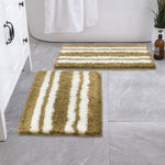 Florida Bath Mat 2200 GSM Pack of 2 (38x58 cm ,Gold)