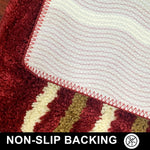 Belgium Bath Mat Super Soft Microfiber 2200 GSM Pack of 2 (38x58 cm ,Cherry)
