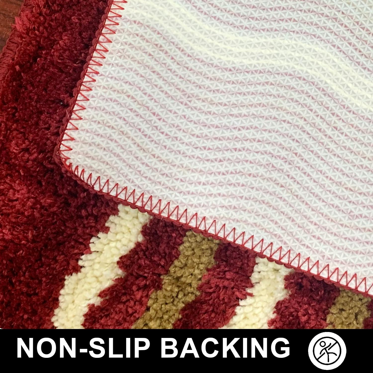 Belgium Bath Mat Super Soft Microfiber 2200 GSM Pack of 2 (38x58 cm ,Cherry)