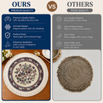 Floral Pattern Dining Table Mats ( 36x36cm, Multicolor, Set Of 2 )