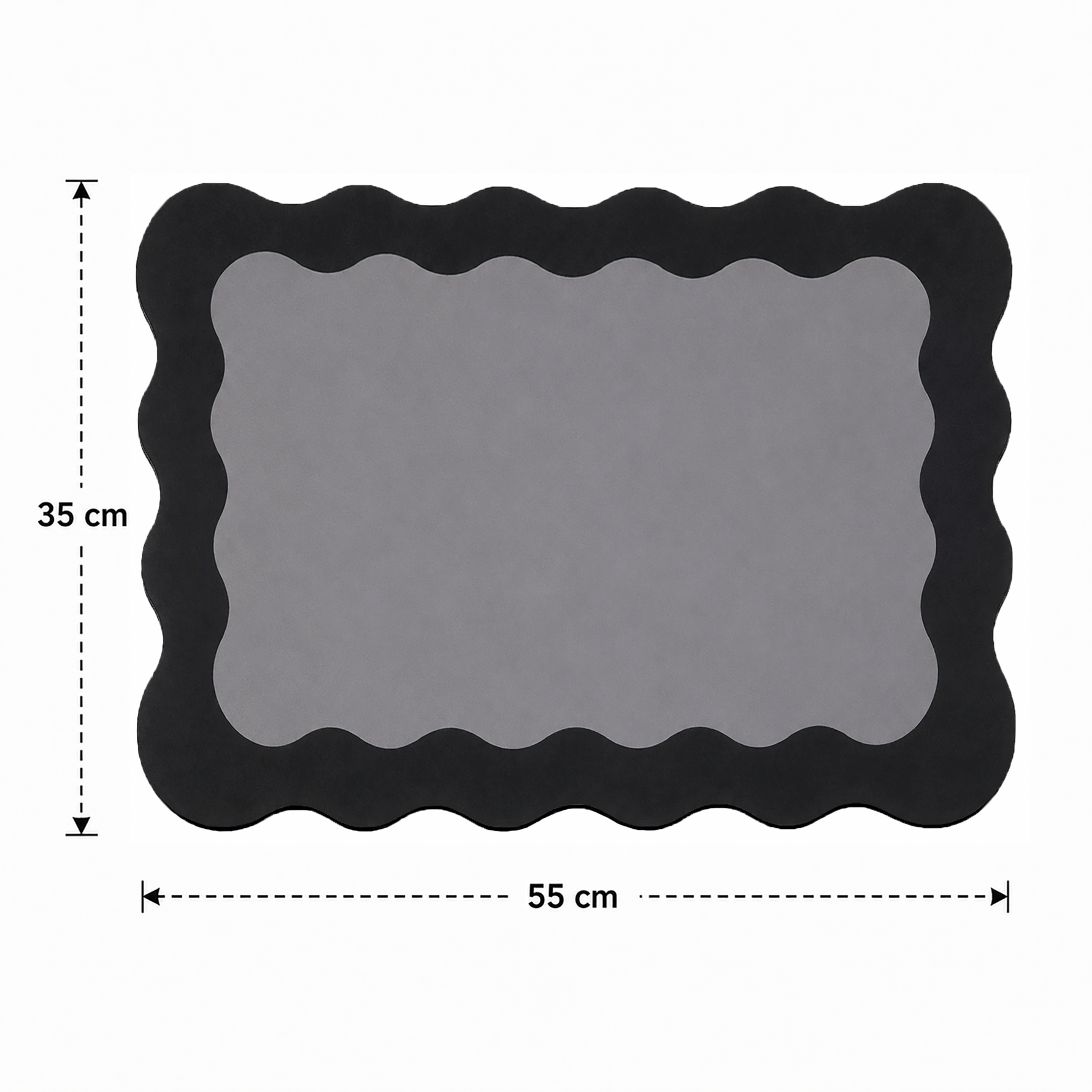 Kitchen Dish Drying Mat | Black Coffee Typography Print | 35x55 cm
