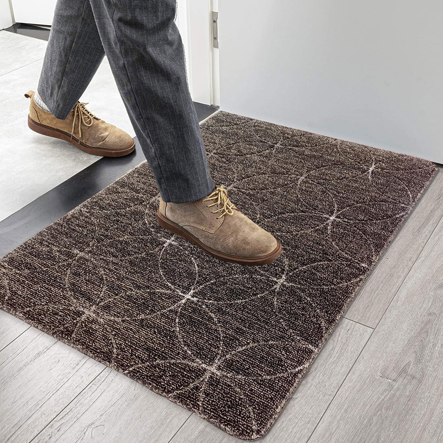 PVC Door Mat for Home Entrance Indoor & Outdoor(40x60 cm - Choco)