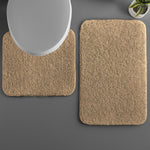 Polyester Contour Bath Mat Set (Gold , 45x 75 cm & 40x45)