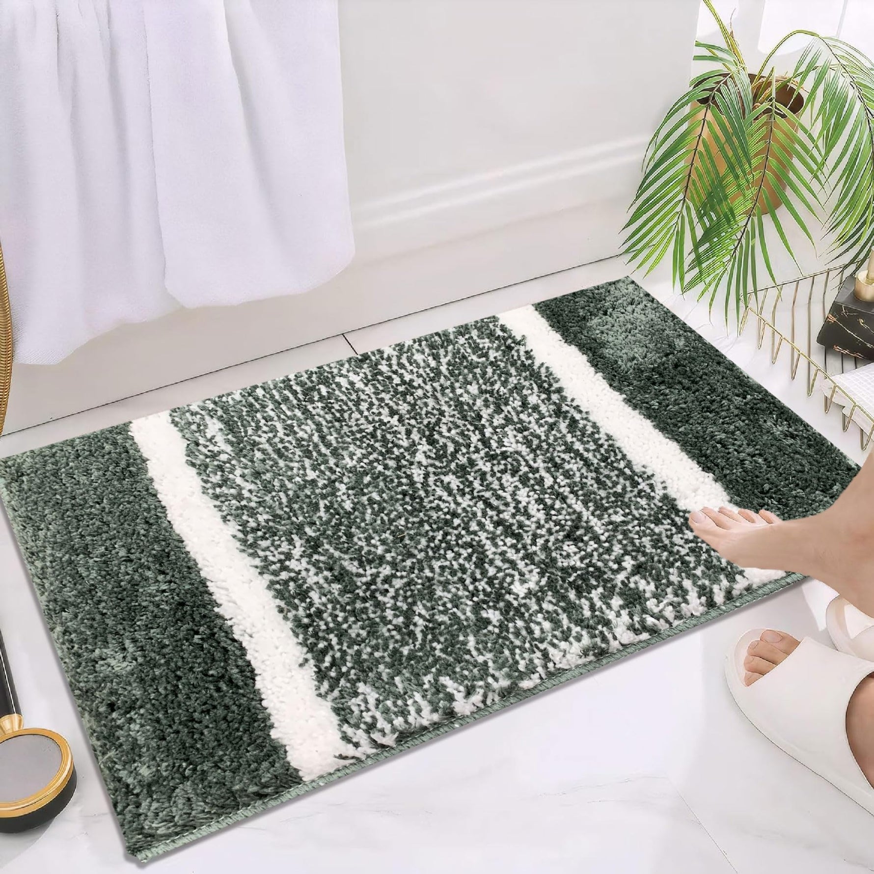 Rio Bath Mat 1800 GSM (38x58 cm, Seige)