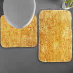 Hawaii Contour Rugs for Bathroom Set of 2(Gold, 45 x 75 Cm)