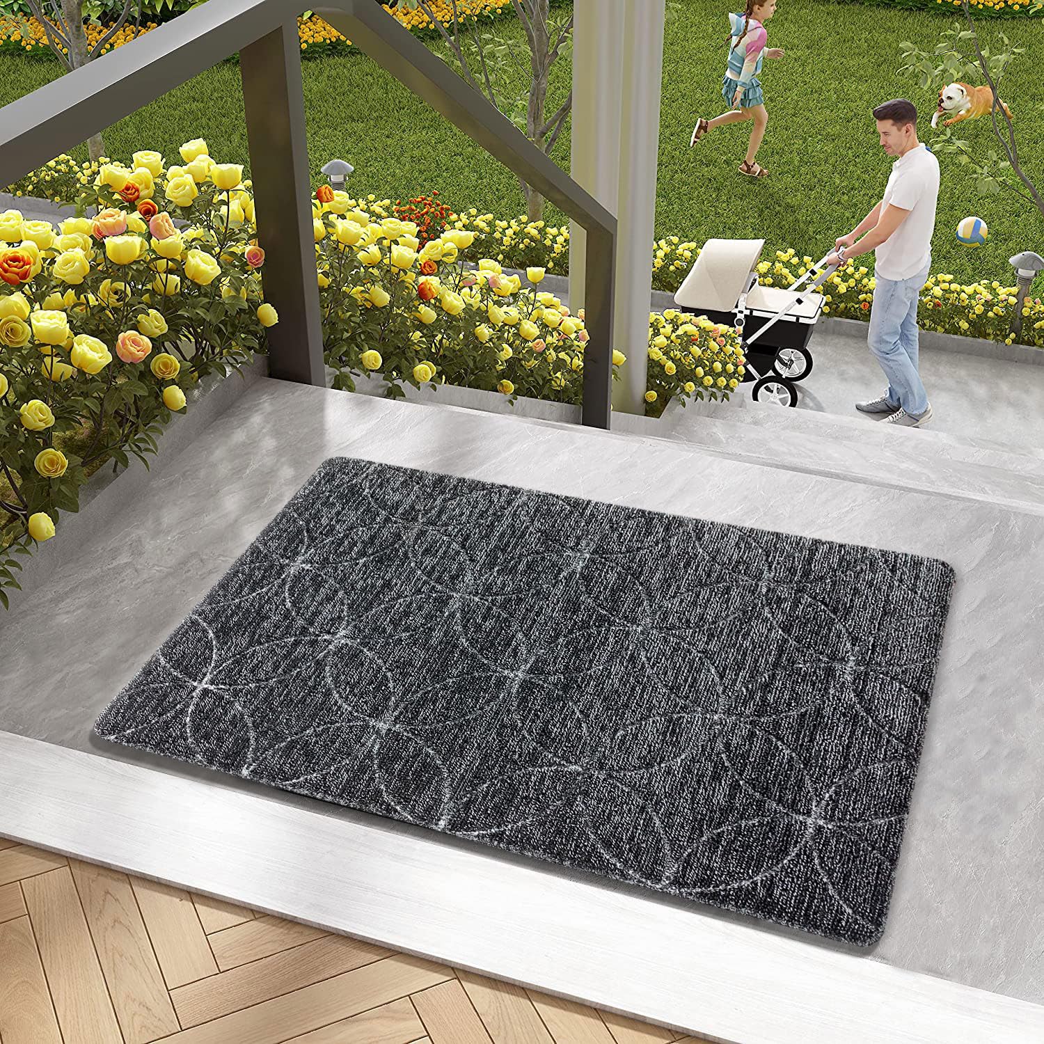 PVC Phuket Door Mat  (51x99 cm - Anthra)