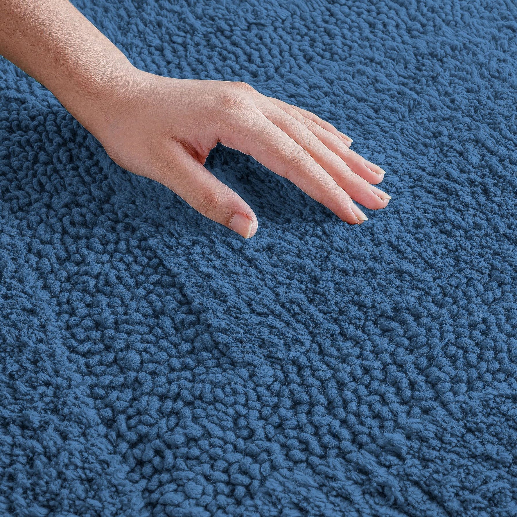 Paris Bath Mat Cotton Super Soft (Teal, 40 Cm x 60 Cm)
