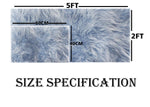 Faux Furr Runner for Bathroom (Blue, 2x5 Ft)