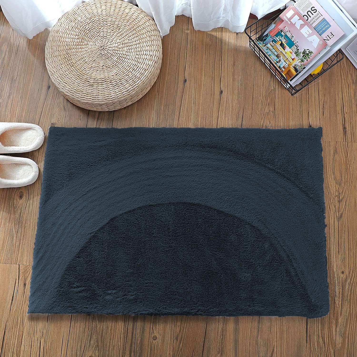 Rabbit Fur Soild Bath (Anthra, 40x60 cm)